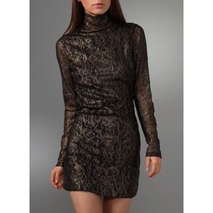 Nightcap Black and Gold Victorian Lace Dress